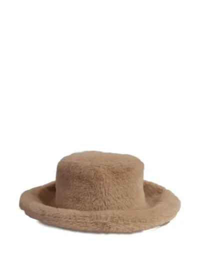 Ruslan Baginskiy Wide-brim Fur Hat In Brown