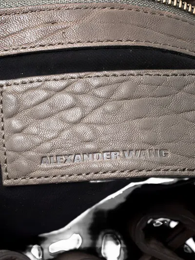 Pre-owned Alexander Wang Diego Stud-detail Bucket Bag In Gray