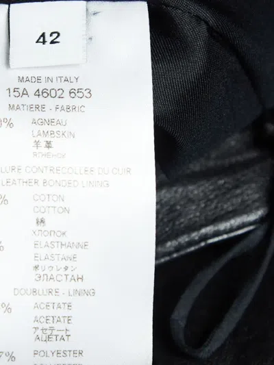 Pre-owned Givenchy Lambskin Pencil Skirt In Black