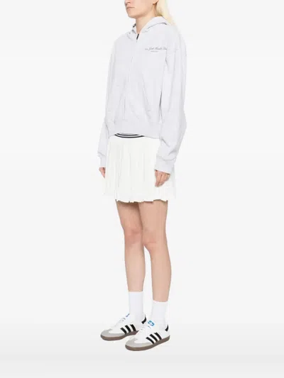 Sporty And Rich Printed Cotton Hoodie In White