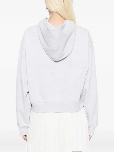 Sporty And Rich Printed Cotton Hoodie In White