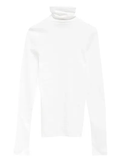 Flore Flore Turtleneck Long-sleeve Top In White