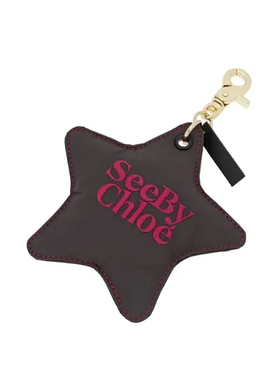 See By Chloé Star-shaped Key Holders Gold Hardware In Black