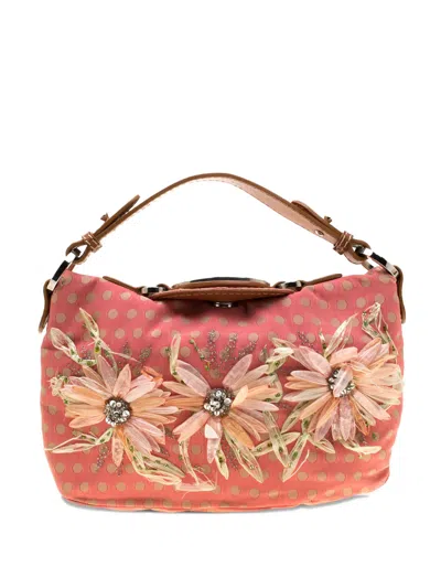 Pre-owned Valentino Garavani Polka-dot Print Tote Bag In Pink