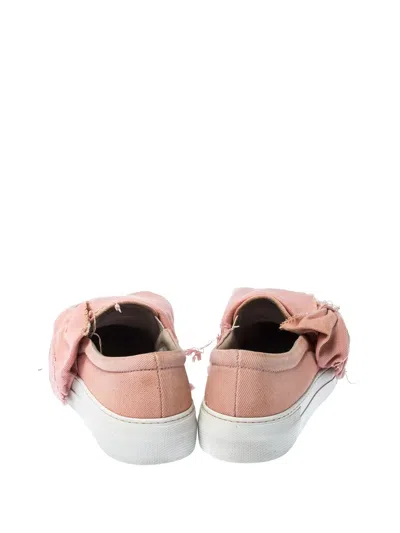 Pre-owned Joshua Sanders Bow Canvas Sneakers In Pink