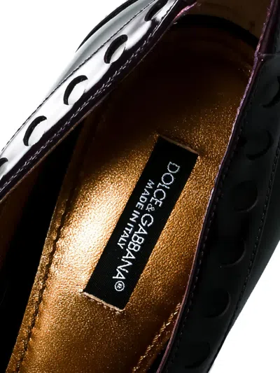 Pre-owned Dolce & Gabbana 100mm Patent Leather Bow Peep-toe Pumps