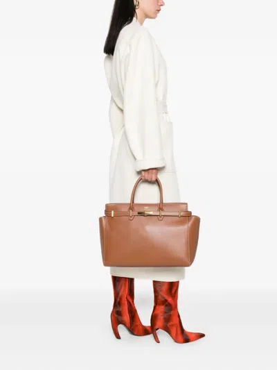 Jimmy Choo Diamond Belted Leather Top-handle Bag