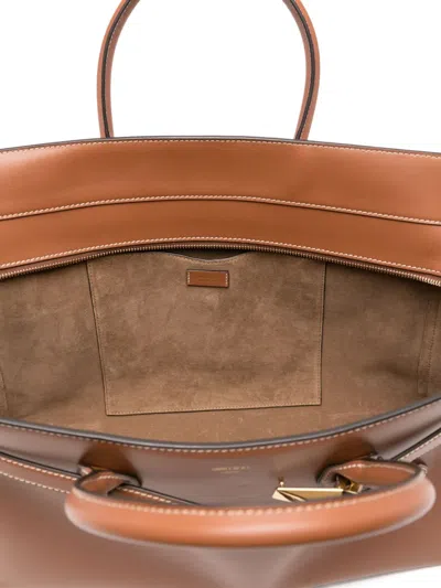 Jimmy Choo Diamond Belted Leather Top-handle Bag