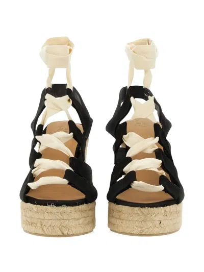 Castaã±er 110mm Lace-up Wedge Heeled Espadrilles