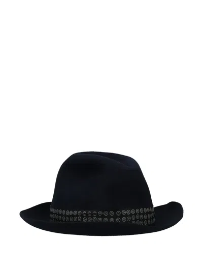 Borsalino X 10 Corso Como Ribbon-detailed Fedora In Black