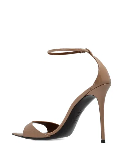 Giuseppe Zanotti 105mm Intriigo Ankle-strap Pointed-toe Sandals In Brown