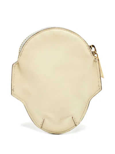 Pre-owned Stella Mccartney Face Star Coin Purse In Neutral