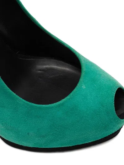 Pre-owned Giuseppe Zanotti Vintage 160mm Suede Pumps In Green