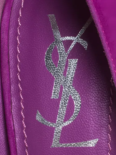 Pre-owned Saint Laurent 115mm Janis Suede Pumps