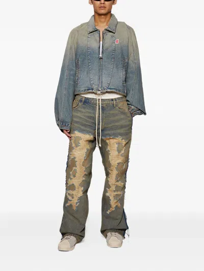 Rrr123 Distressed Panelled Jeans In Multi
