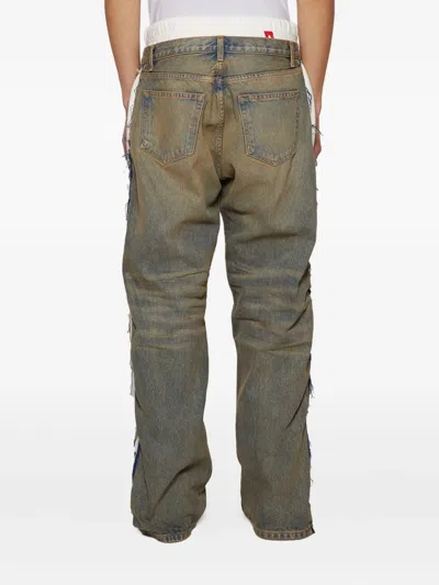 Rrr123 Distressed Panelled Jeans In Multi