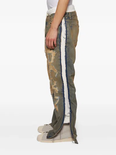 Rrr123 Distressed Panelled Jeans In Multi