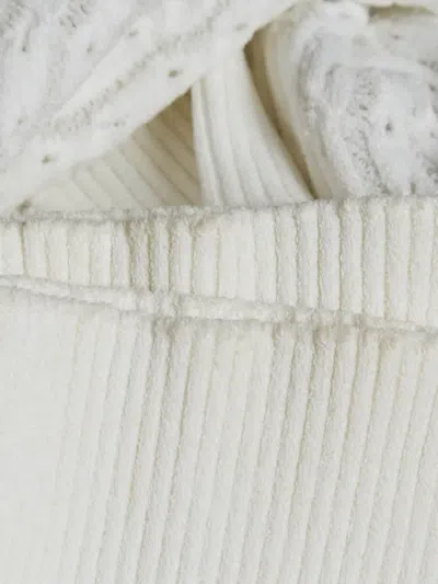 Pre-owned Louis Vuitton Open-knit Top In White