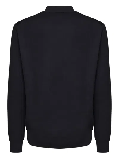 Fedeli Polo-neck Double-pocket Sweater In Black