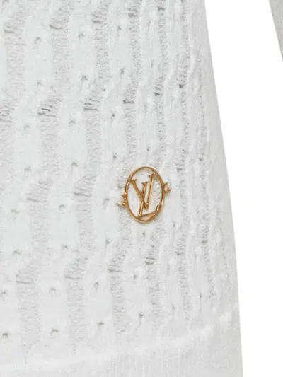 Pre-owned Louis Vuitton Open-knit Top In White