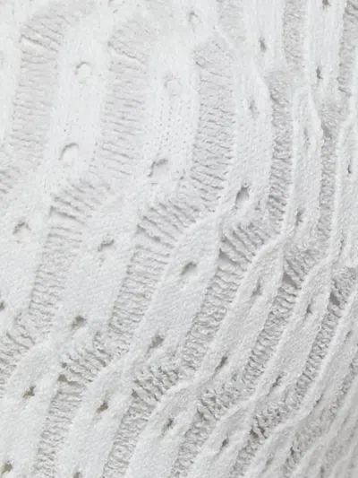 Pre-owned Louis Vuitton Open-knit Top In White