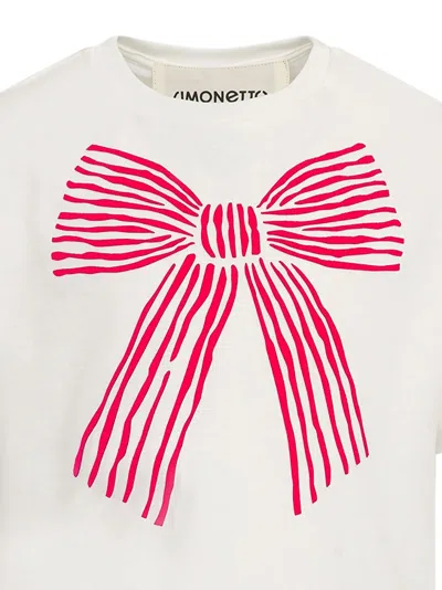 Simonetta T-shirt  Kids Color Fuchsia In White