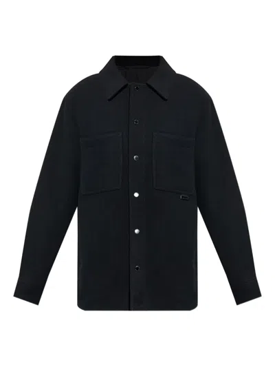 Canada Goose Balas Button-fastening Patch-pocket Overshirt In Black