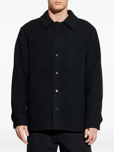 Canada Goose Balas Button-fastening Patch-pocket Overshirt In Black