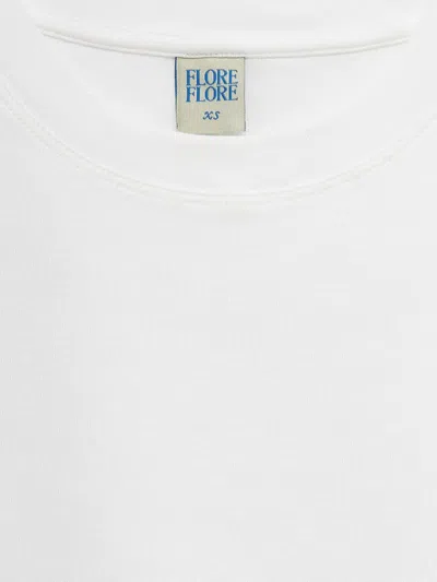 Flore Flore Monica Ribbed Crew-neck T-shirt In White