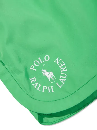 Polo Ralph Lauren Logo-embroidered Elastic-waist Shorts In Green