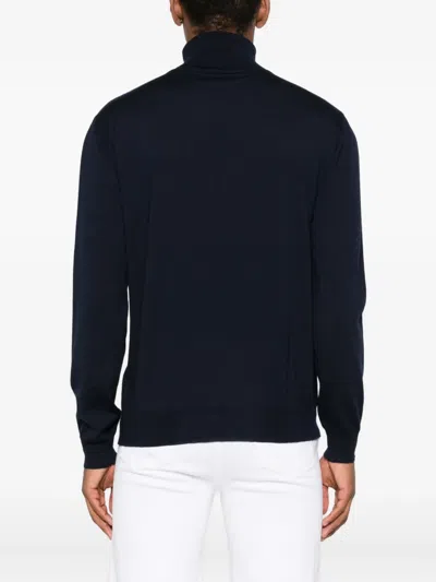 Valentino Logo-embroidery Turtleneck Sweater In Black