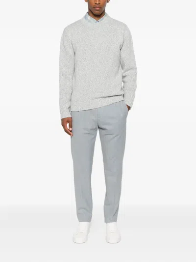 Eleventy Pleated-front Trousers In Silver