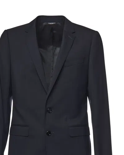 Dolce & Gabbana Double-button Single-breasted Suit In Blue