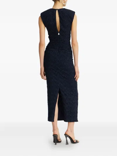Rotate Birger Christensen Floral-lace Midi Dress In Black