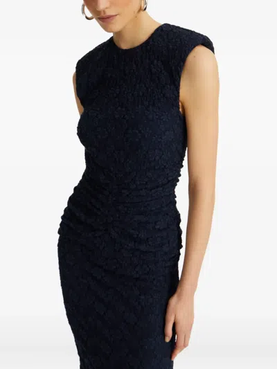 Rotate Birger Christensen Floral-lace Midi Dress In Black