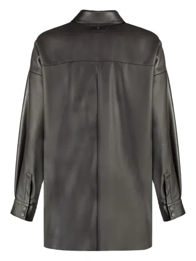 Salvatore Santoro Leather Jacket In Gray