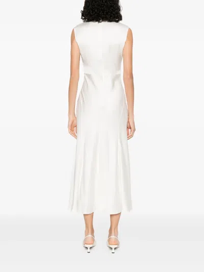 Sandro Long Crystal-embellished Dress In White