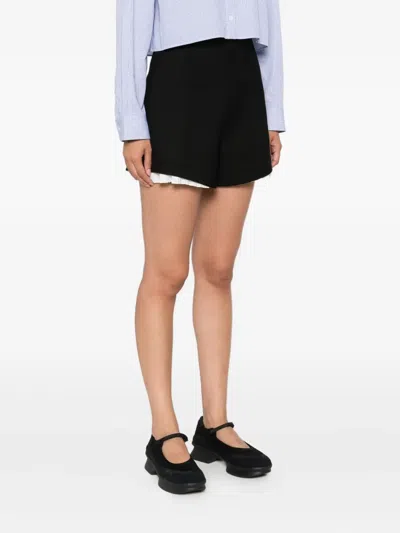 Sandro High-waisted Shorts With Buttons In Black