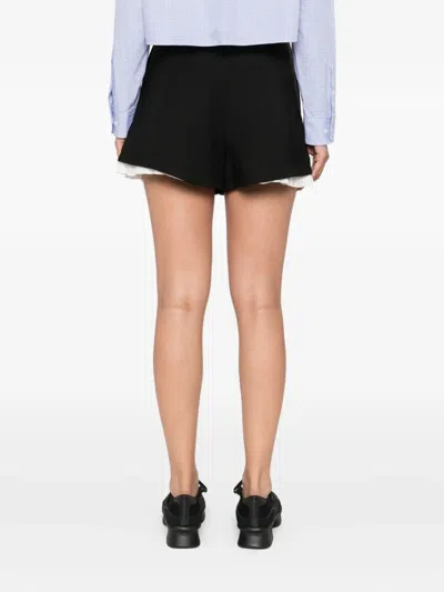 Sandro High-waisted Shorts With Buttons In Black