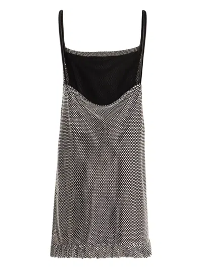 Philosophy Di Lorenzo Serafini Rhinestone Ruffled Mini Dress In Black
