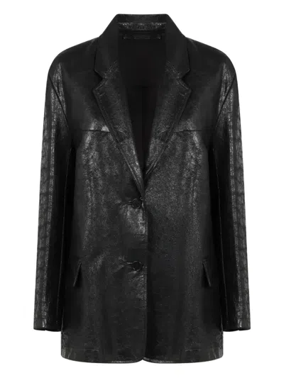 Salvatore Santoro Flap-pockets Leather Jacket In Black