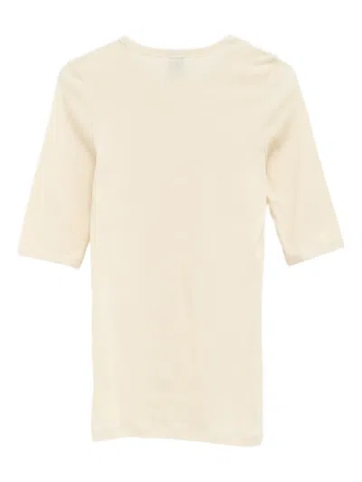 Flore Flore Three-quarter Sleeve T-shirt In White