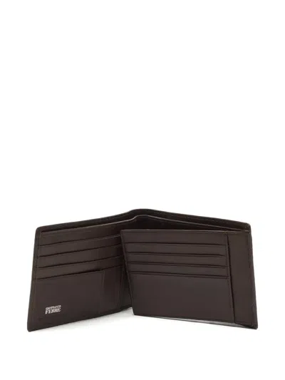 Pre-owned Gianfranco Ferre Leather Bi-fold Wallet In Brown