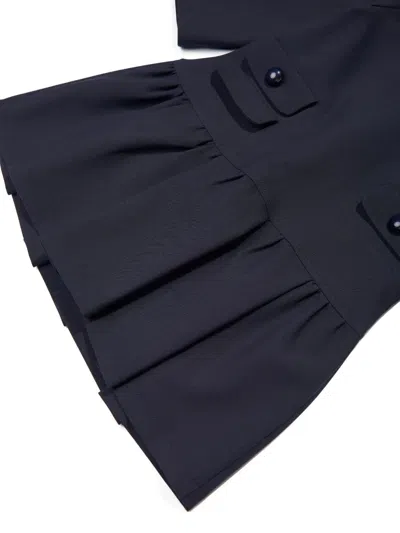 Mama Luma Girl's Classic Collared Dress In Black