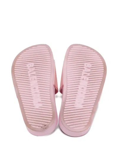 Pre-owned Balenciaga Logo Slides In Pink