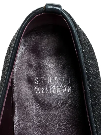 Pre-owned Stuart Weitzman  Glittered Leather Loafers