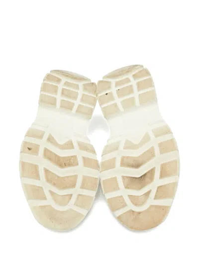 Pre-owned Alexander Mcqueen Tread Slick Platform Sneakers In White