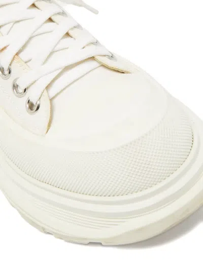 Pre-owned Alexander Mcqueen Tread Slick Platform Sneakers In White