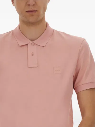 Hugo Boss Paul Cotton Polo Shirt In Pink