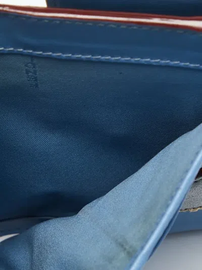 Pre-owned Fendi Brand-motif Leather Compact Wallet In Grey